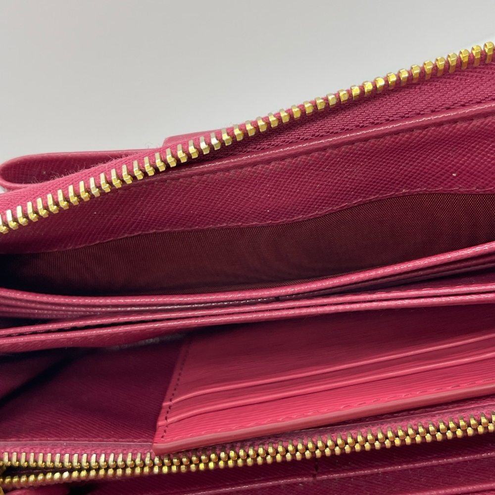 Prada Pink Fiocco Bow Saffiano Lux Long Wallet - Picture 7 of 15